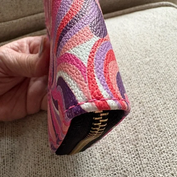 Trina Turk Pink and Purple Swirl Design Wallet - Picture 4 of 10